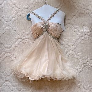 Champagne homecoming dress